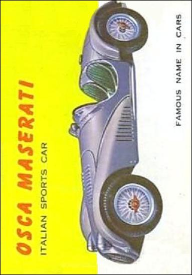 World on Wheels (Base Set) card 15  Osca Maserati - Italian Sports Car
