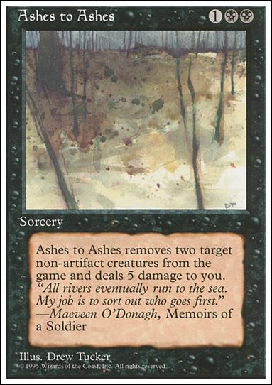 Magic the Gathering: 4th Edition (Base Set) card 119 Ashes to Ashes
