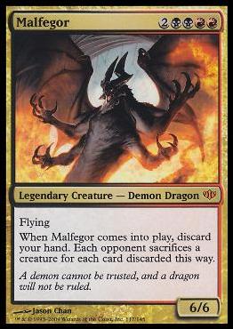 Magic the Gathering: Conflux (Base Set) card 117-B Malfegor (Foil)