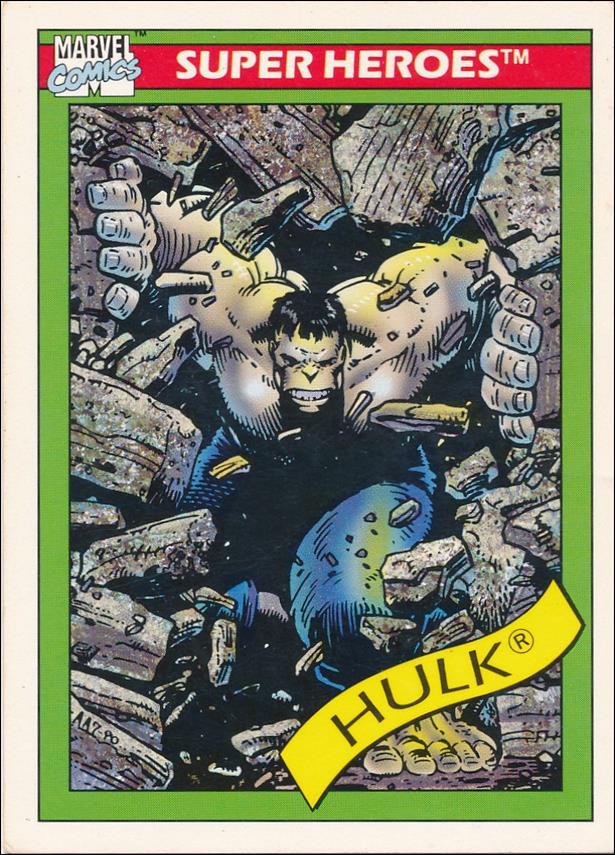 Marvel Universe: Series 1 (Base Set) card 17 Hulk (Grey)