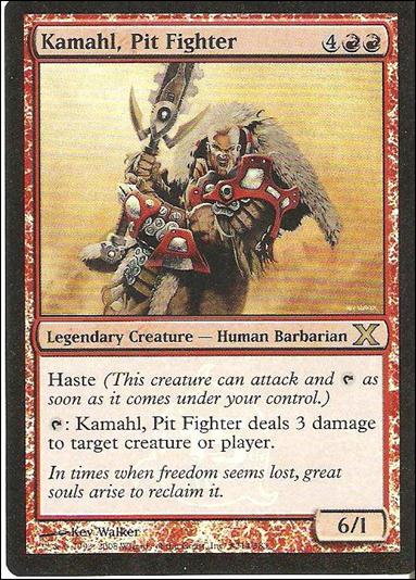 Magic the Gathering: 10th Edition (Base Set) card 214-C Kamahl, Pit Fighter (15th Anniversary foil)