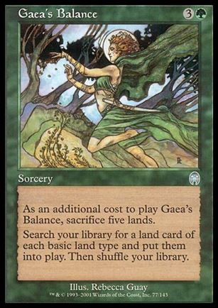 Magic the Gathering: Apocalypse (Base Set) card 77 Gaea's Balance