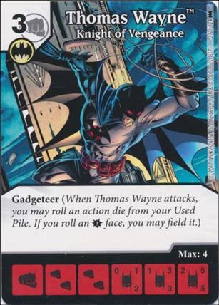 DC Comics Dice Masters Batman card 37 Thomas Wayne: Knight of Vengeance