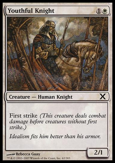 Magic the Gathering: 10th Edition (Base Set) card 62 Youthful Knight