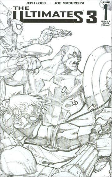 Ultimates 3 issue 1-E Joe Madureira "Heroes" Black & White Edition