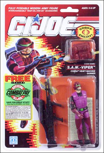 G.I. Joe: A Real American Hero 3 3/4" Basic Action Figures figure 126 S.A.W.-Viper (Cobra Heavy Machine Gunner) 