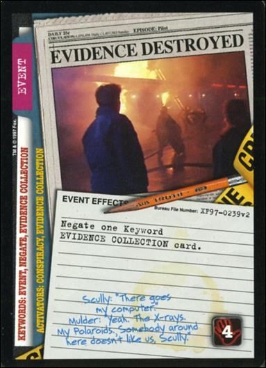 X-Files: The Truth Is Out There (Base Set) card XF97-0239v2 Evidence Destroyed