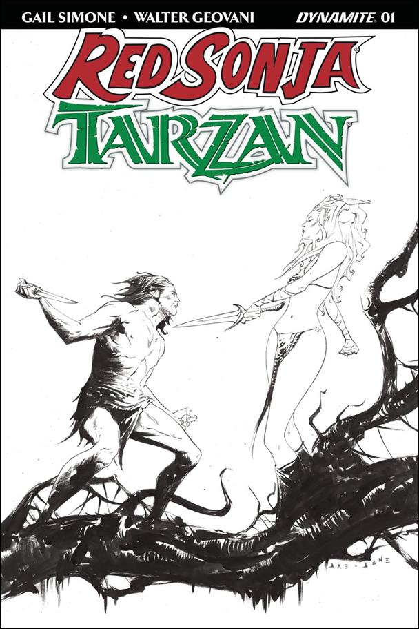 Red Sonja / Tarzan issue 1-I Jae Lee 1:40 Black and White Cover