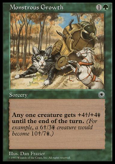 Magic the Gathering: Portal (Base Set) card 173 Monstrous Growth
