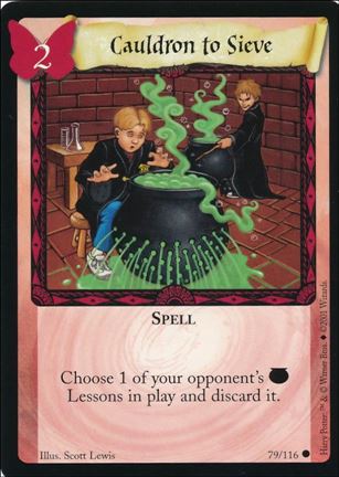Harry Potter (Base Set) card 79 Cauldron to Sieve