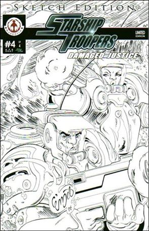 Starship Troopers: Damaged Justice issue 4-D Limited Edition Sketch Cover