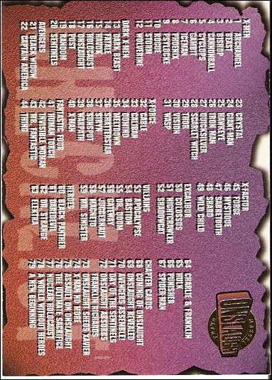 Marvel Ultra: Onslaught (Base Set) card 100 Checklist