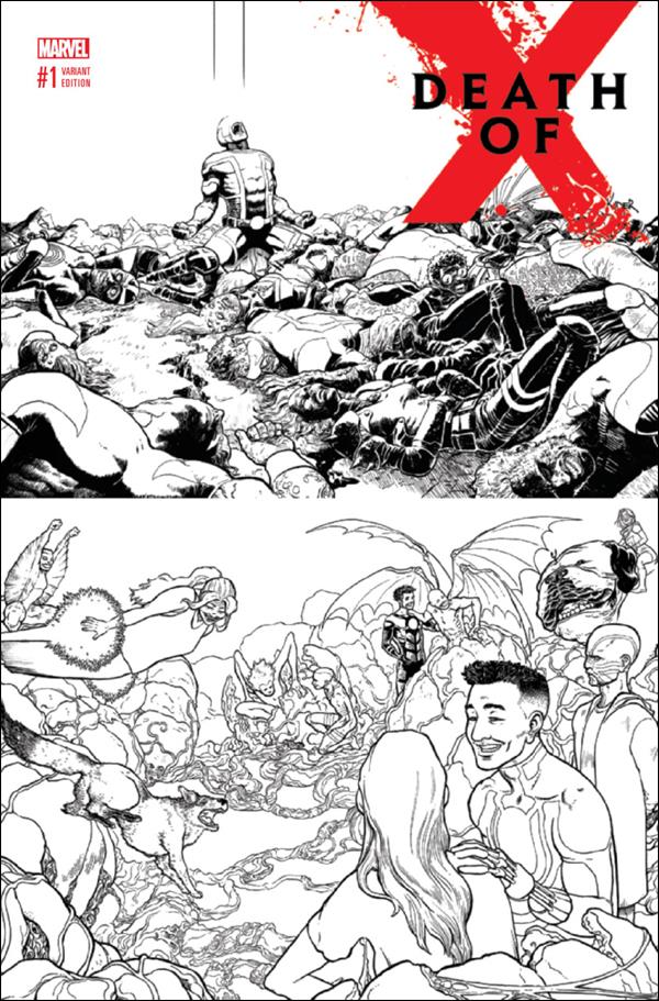 Death of X issue 1-D Aaron Kuder Wraparound Sketch Cover
