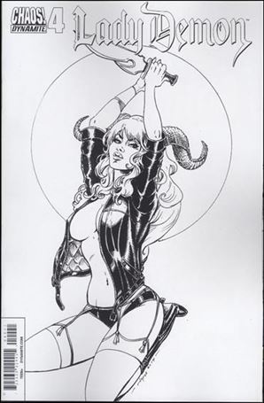 Lady Demon (2014) issue 4-D Joyce Chin 1:10 Black & White Cover