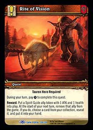World of Warcraft: Through the Dark Portal (Base Set) card 306 Rite of Vision