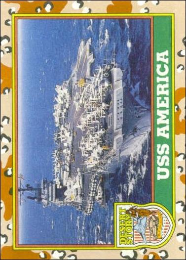 Desert Storm: Series 1 (Base Set) card 57 USS America