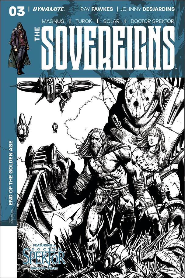 Sovereigns issue 4-E Johnny Desjardins 1:10 Black and Whte Cover