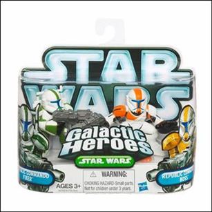 Star Wars: Galactic Heroes figure 90 Republic Commando Fixer and Republic Commando Boss