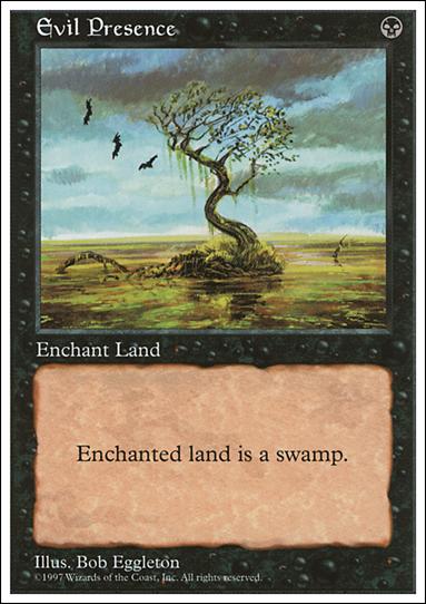 Magic the Gathering: 5th Edition (Base Set) card 160 Evil Presence