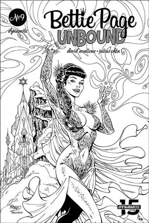Bettie Page: Unbound issue 9-H John Royle 1:15 Black and White Cover