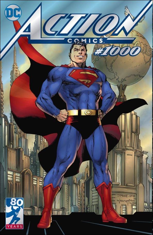 Action Comics (1938) issue 1000-LD Jim Lee Silver Foil Convention Cover