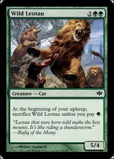 Magic the Gathering: Conflux (Base Set) card 97 Wild Leotau