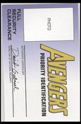 Avengers Priority Identification (Promo) card nn1 Blank Photo