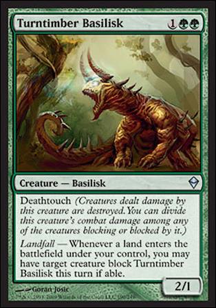 Magic The Gathering: Zendikar (Base Set) card 190 Turntimber Basilik