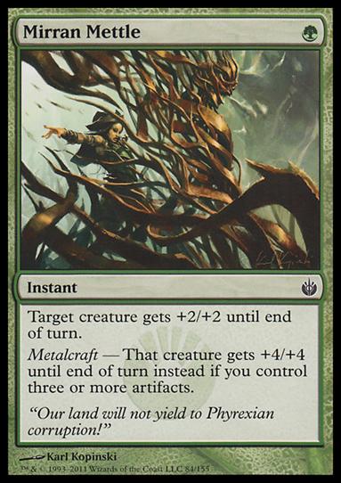Magic the Gathering: Mirrodin Besieged (Base Set) card 84 Mirran Mettle
