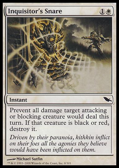 Magic the Gathering: Shadowmoor (Base Set) card 8 Inquisitor's Snare