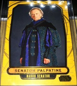 Star Wars Galactic Files (Gold Foil Parallel Base Set) card 7 Senator Palpatine Naboo Senator