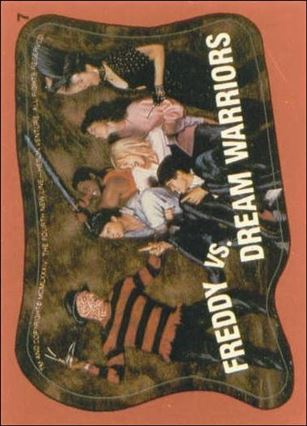 Fright Flicks (Sticker Subset) card 7 Freddy vs. Dream Warriors