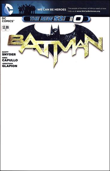 Batman (2011) issue 0-E We Can Be Heroes Blank Cover