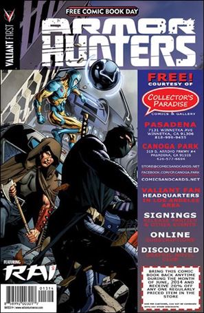 Valiant FCBD 2014 Armor Hunters Special issue nn-BJ Collector's Paradise (Pasadena) Cover