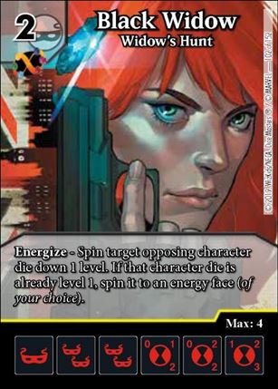 Marvel Dice Masters  Avengers Infinity Gauntlet card 102 Black Widow: Widow's Hunt