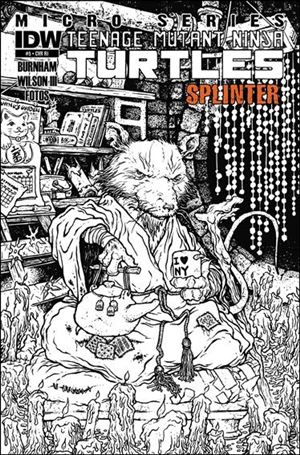 Teenage Mutant Ninja Turtles MicroSeries issue 5-C David Peterson 1:10 Black and White Cover