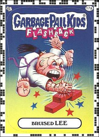 Garbage Pail Kids: Flashback Series 2 (White Border Base Set) card 17a Bruised Lee