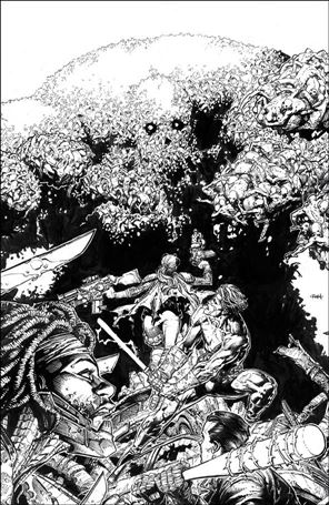 Skybound X issue 5-F David Finch 1:25 Black & White Virgin Cover