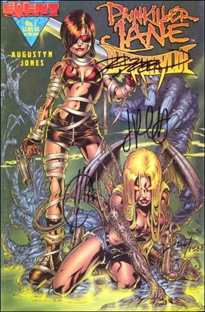 Painkiller Jane/Darkchylde issue 1-F DF JoeQ Cover (signed JoeQ, JimmyP & Queen) 1/1500