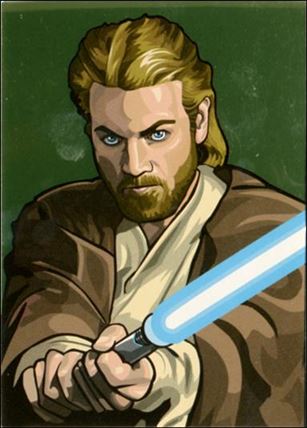 Star Wars Galaxy: Series 5 (Foil Subset) card 9-C Obi-Wan Kenobi Gold Foil 1/770