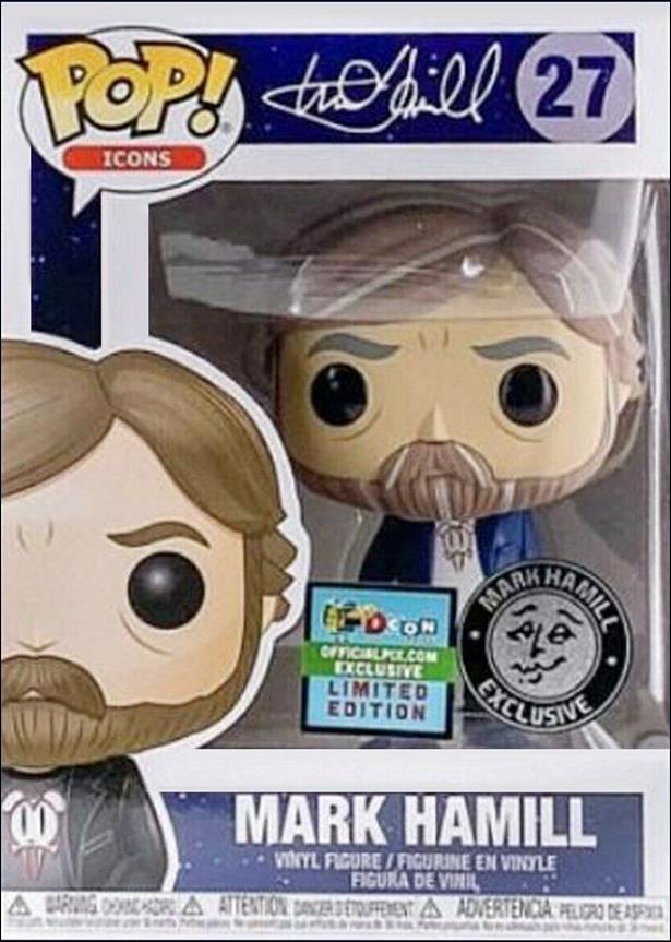 POP! Icons figure 27-B Mark Hamill (White Shirt) Designer Con Exclusive