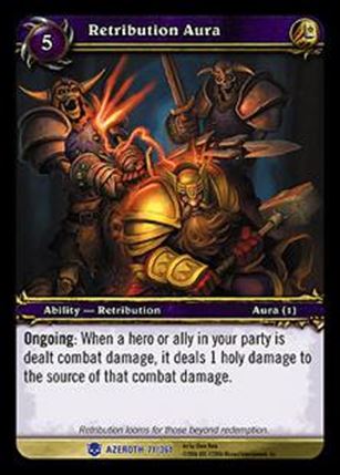 World of Warcraft: Heroes of Azeroth (Base Set) card 71 Retribution Aura