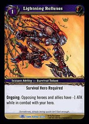World of Warcraft: Through the Dark Portal (Base Set) card 36 Lightning Reflexes