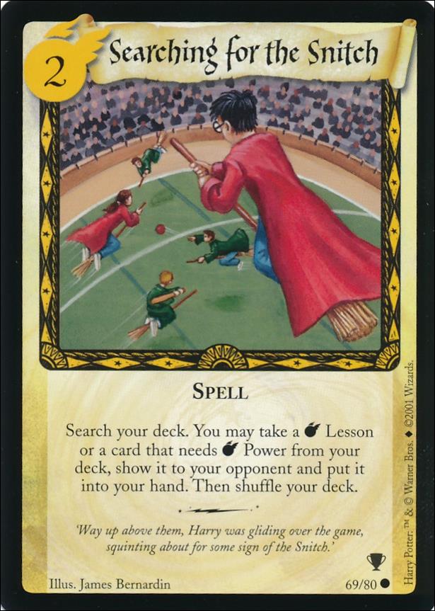 Harry Potter: Quidditch Cup (Base Set) card 69 Searching for the Snitch