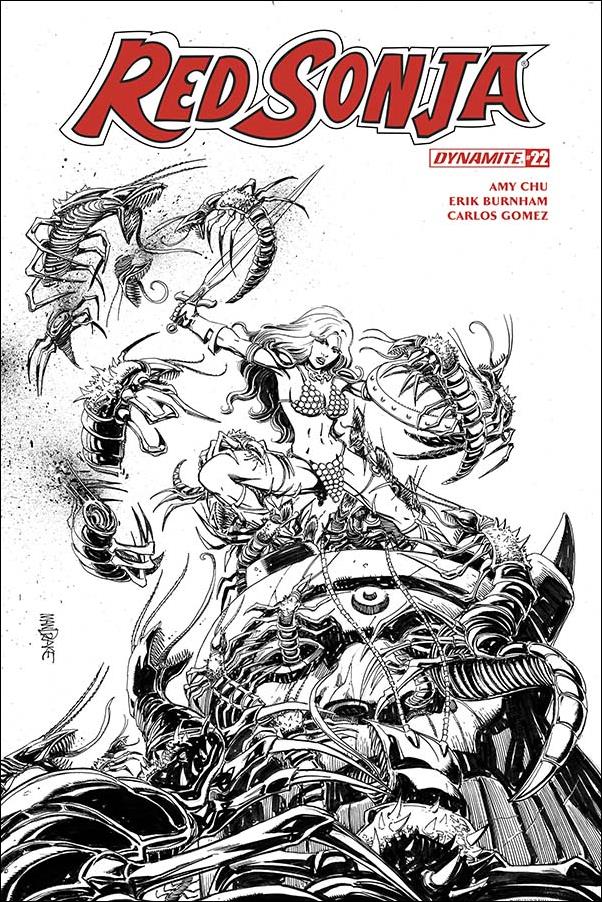 Red Sonja (2017) issue 22-H Tom Mandrake 1:25 Black & White Cover