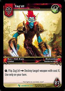 World of Warcraft: March of the Legion (Oversized Hero Subset) card 18 Zag'zil