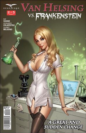 Van Helsing vs Frankenstein issue 2-C Michael Dooney Cover