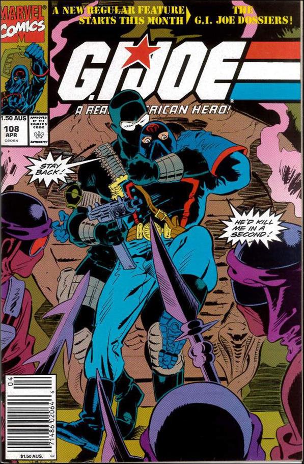 G.I. Joe: A Real American Hero issue 108-C Australian Price Cover