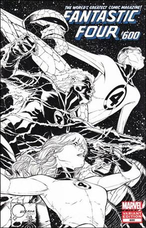 Fantastic Four (1961) issue 600-E Joe Quesada 1:100 Wraparound Sketch Cover