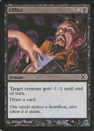 Magic the Gathering: 10th Edition (Base Set) card 125-B Afflict (Foil)